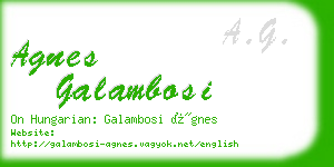 agnes galambosi business card